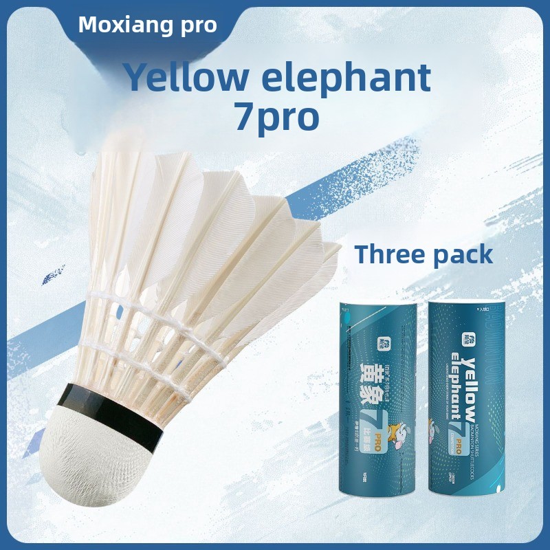 Feather Shuttlecock - MOXIANG Volani da Badminton Gialli Elefante